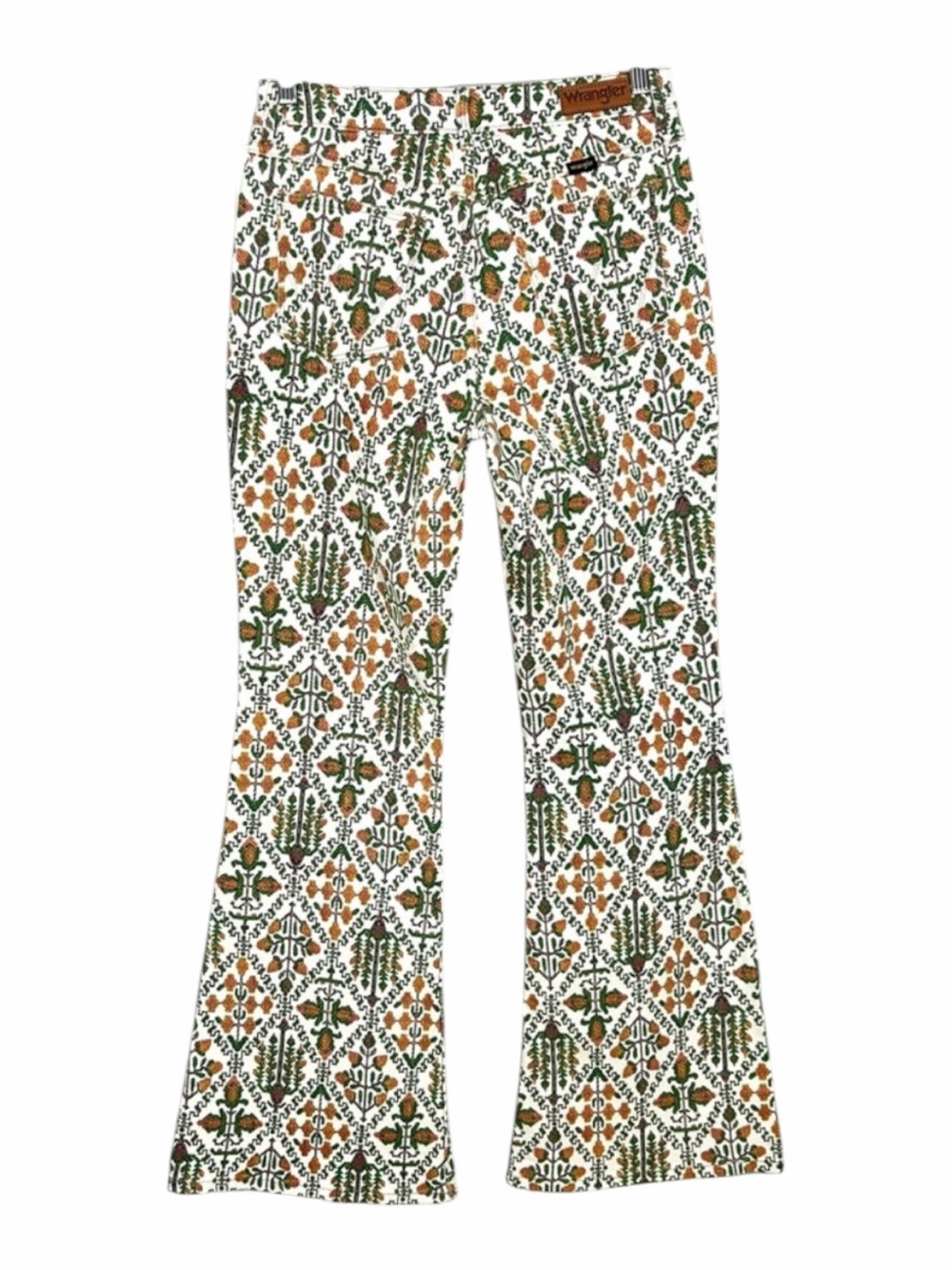 Wrangler Womens High Rise Fierce Flare Jeans Floral Damask Print 27 x 32 NEW - Picture 3 of 6